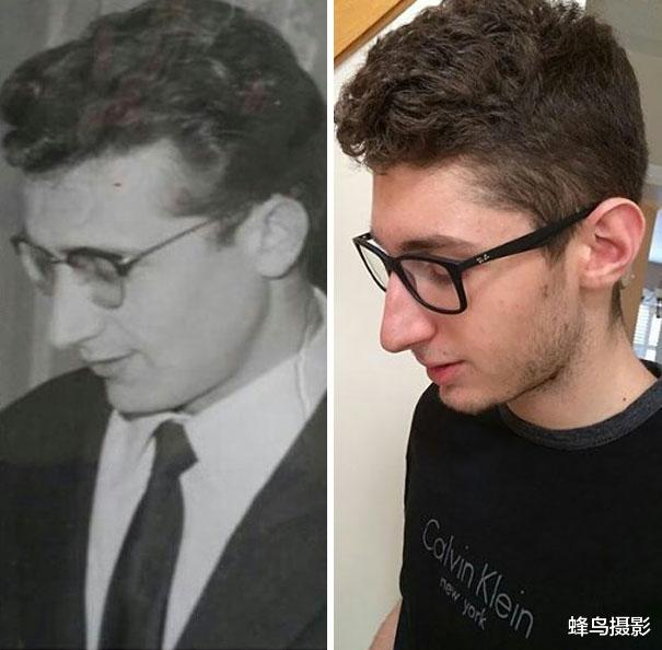 基因 20张时光对比照，隔了5代人还如此像，人类基因太强大