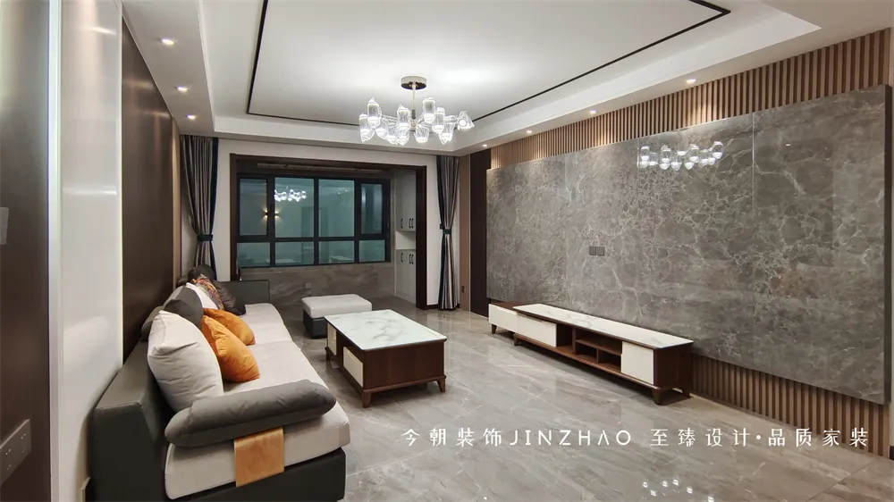 |实景 | 汇君城117㎡轻奢风，以暖木棕色为基调，舒适又惬意