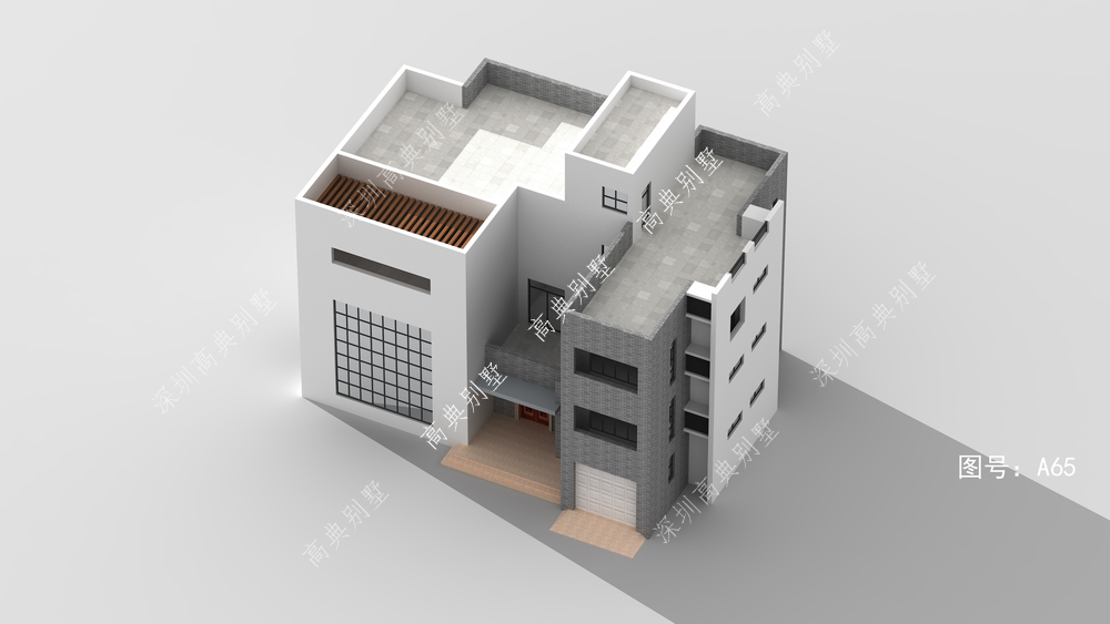 |带车库的现代别墅设计，居住舒适，适合农村自建。