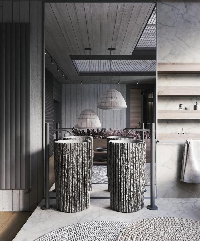 176㎡现代东方风，朴素禅意的设计，粗犷自然很高级