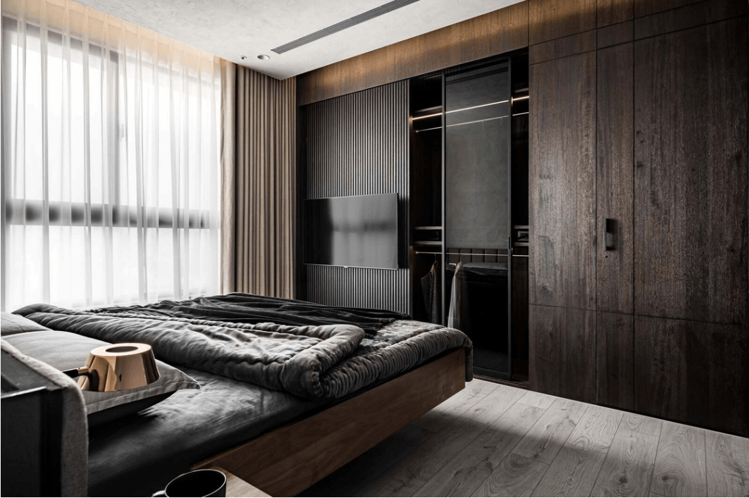 设计师Wu|深圳115㎡现代岩灰居所，凝合生活与光阴的挥洒笔触！