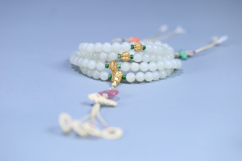 碧玺|海外回流 和田玉108念珠