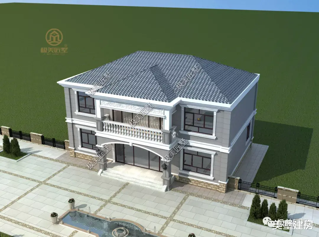 |对称设计的小宅，经典二层简欧别墅，喜欢不要错过