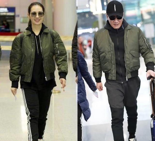 胡军|胡军携妻子女儿出镜，三人同穿机车风夹克服，又酷又养眼