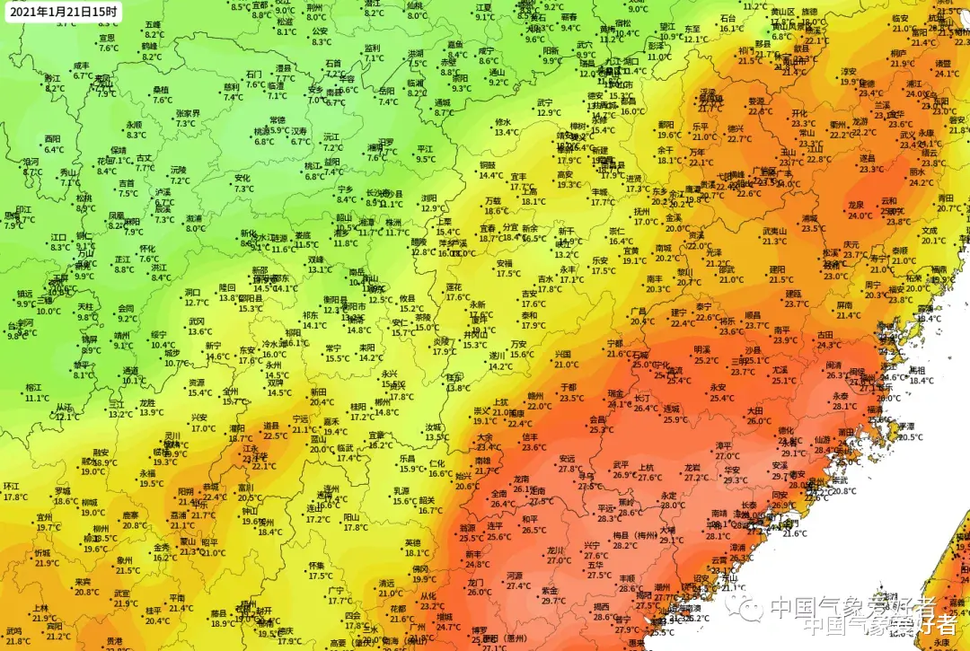 中国气象爱好者 离谱：广东福建热成夏天，局部破纪录！但西伯利亚在悄悄降温