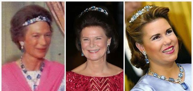 当年的明月 这俩王室的海蓝宝石项链好像，斯蒂芬妮戴上有感觉，荷兰的有情调