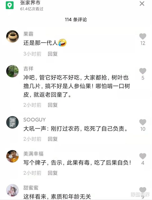 眼鉴视界 湖南一老年旅游团采摘景区樱桃，脸上喜笑颜开，围观者怒斥“强盗”