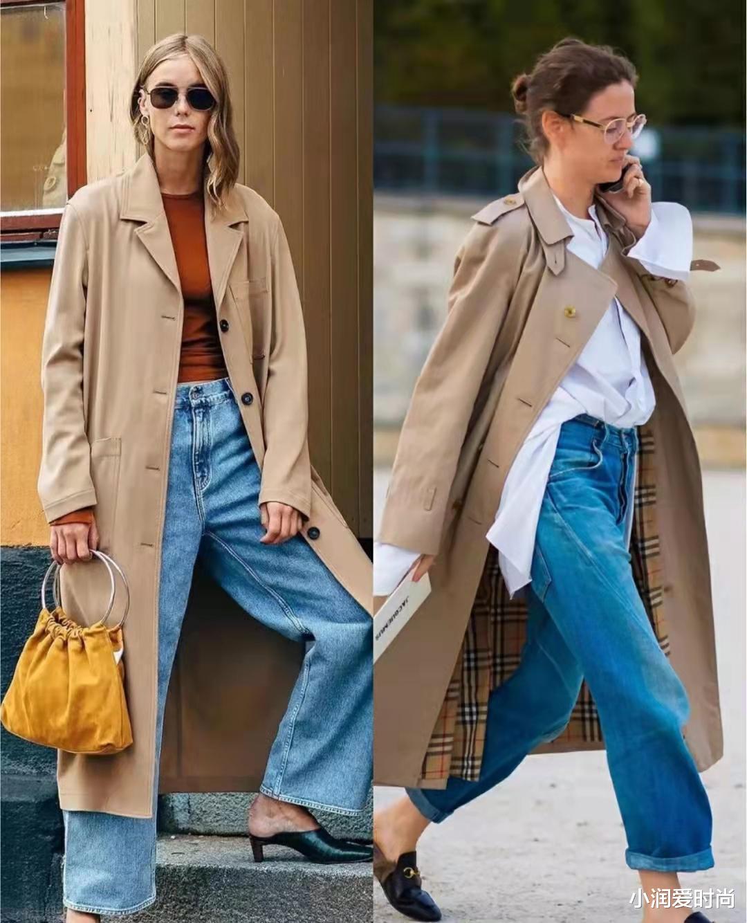 小润爱时尚 卡其色风衣过时了！今秋流行穿驼色风衣，6套搭配照穿高级不重复