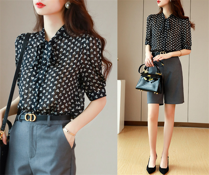 泰安秋子|不一定非要穿大牌！跟美女学穿搭：轻薄衬衫款式，也能穿出轻奢感
