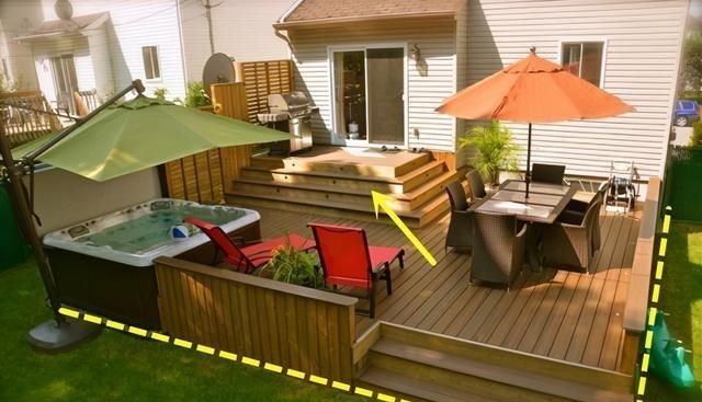 |独门独户太爽了，门前打造高低差甲板露台，一个种花，一个烧烤