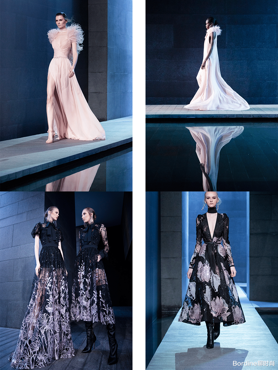 Bordine聊时尚|Elie Saab 2021秋冬系列，在困境中的坚持，对黑色和丝绒、褶皱等面料的释怀