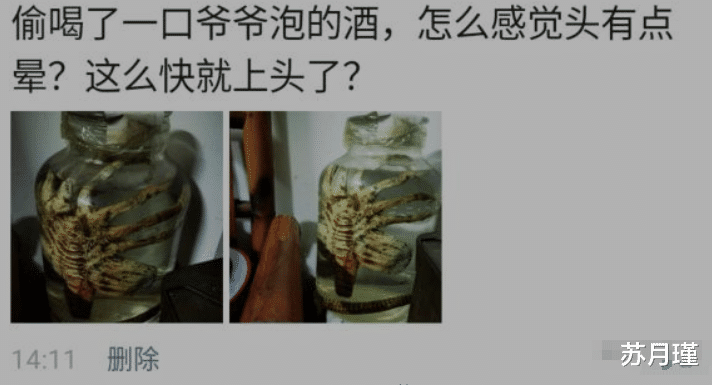 苏月瑾 “偷喝一口，爷爷泡的酒，感觉晕乎乎！”