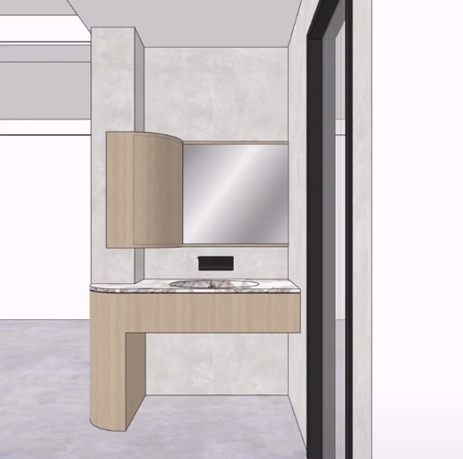 干湿分区的卫生间有个碍眼的柱子怎么解决?我来告诉你!