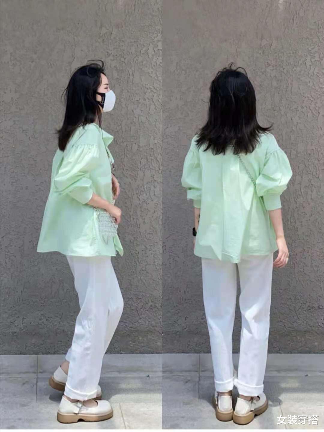 女装穿搭|薄荷绿上衣搭配什么颜色裤子好看