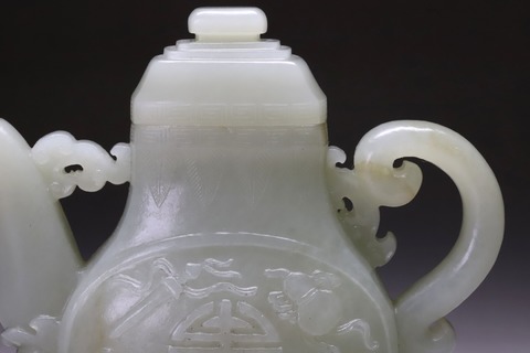 和田玉籽料|舊藏和田玉籽料“八仙凤柄壶”.