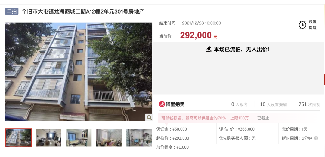 学区房|流拍！云南一处住宅29万没人要！