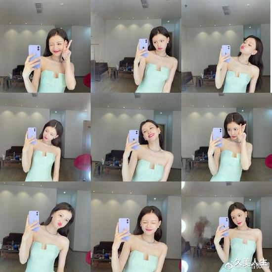 久美人生|孙怡晒十二宫格对镜拍 嘟嘴比耶表情可爱满分
