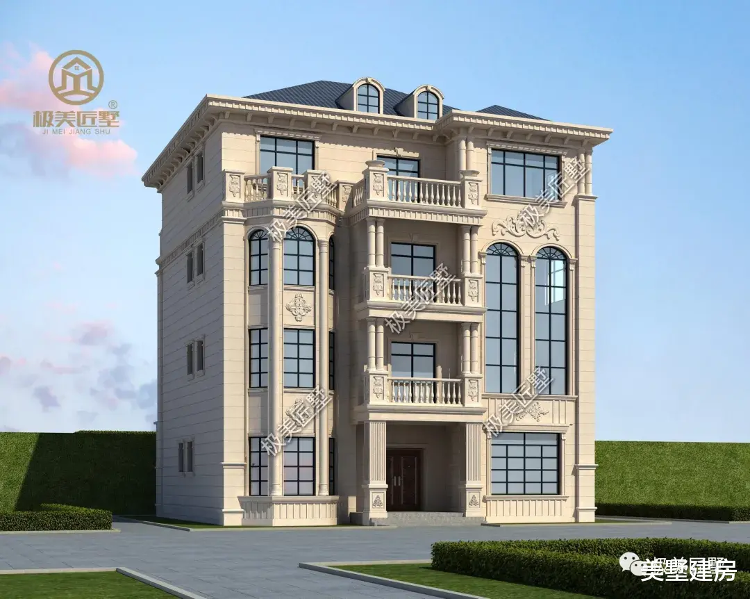 占地方正大气，这款四层欧式别墅外观精美，百看不厌！