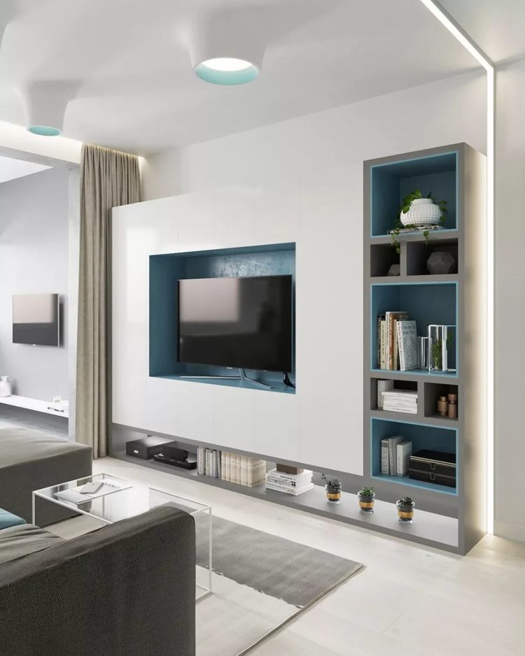 清新海洋风64平米小户型 蓝与白搭配很简约时尚