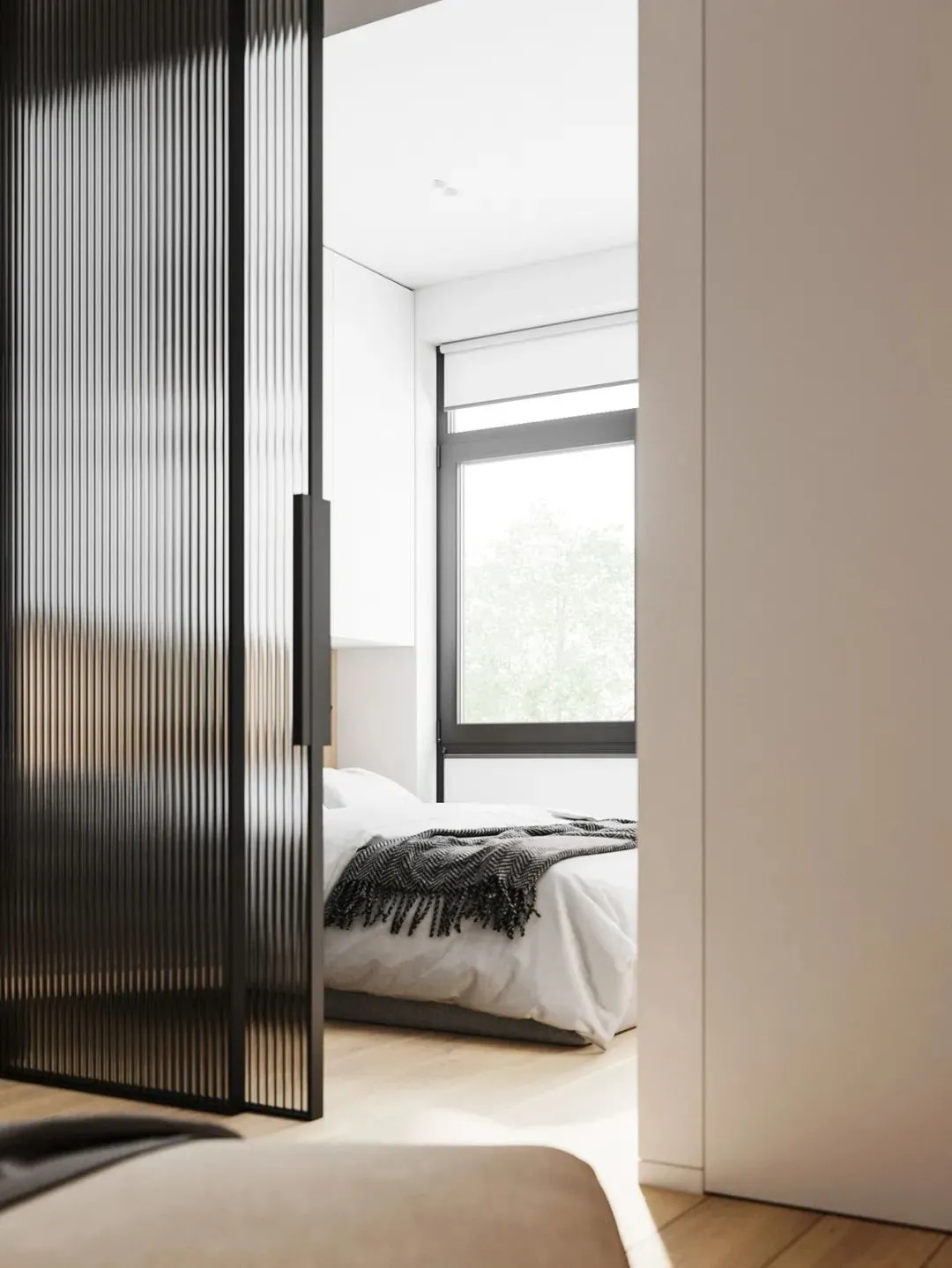 55㎡一居室变二居,简洁手法打造质朴典雅空间