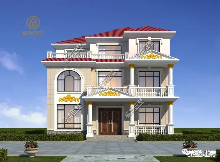 12×12.5米，三层欧式豪华大别墅，轻奢精美，高端大气！