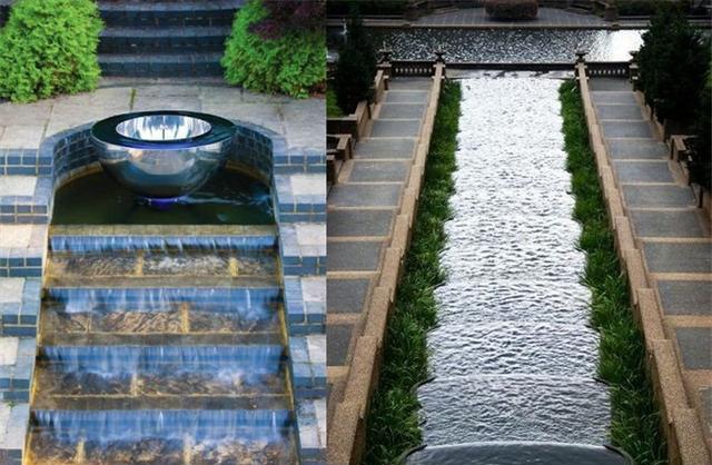 地复式排水，在楼梯预设20cm流水渠，顺畅不怕堵，还自带瀑布水景