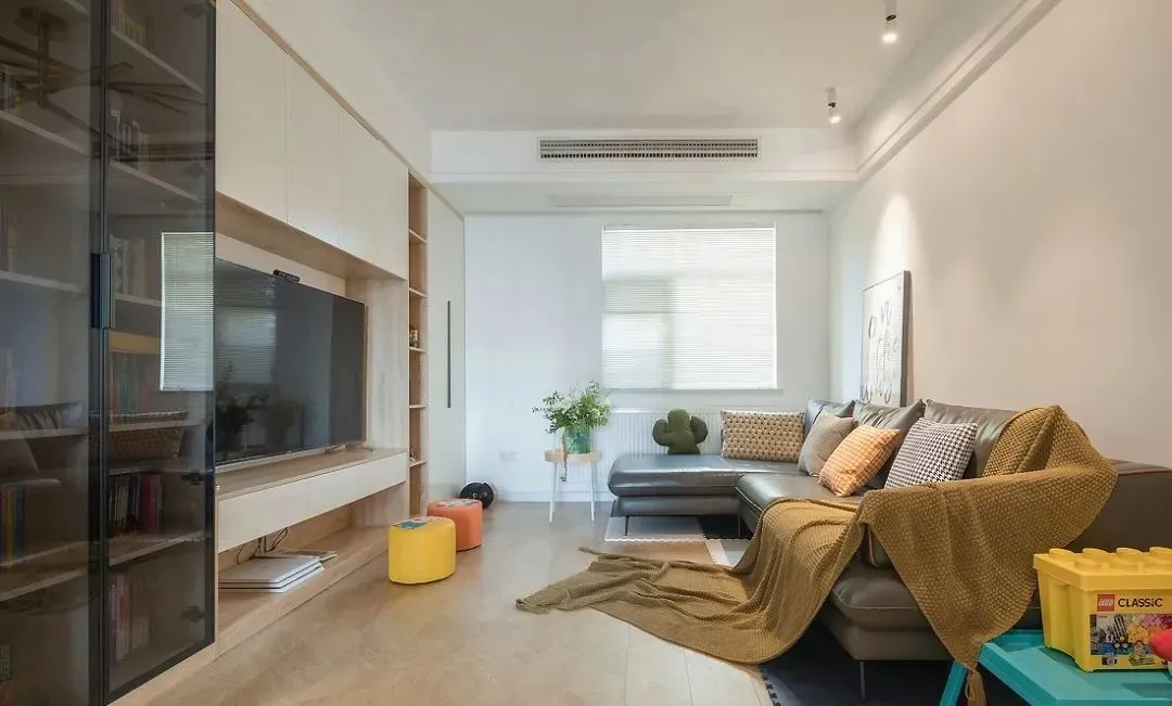 103㎡新房装修,阳台并入客厅,整体宽敞大气!