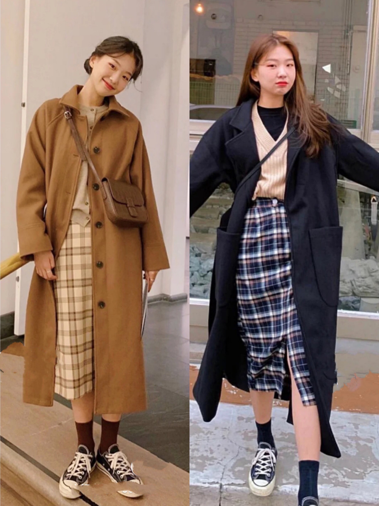 潮流搭配菌|被这个韩国小姐姐圈粉了，这样穿大衣时髦又好看，你买了吗？