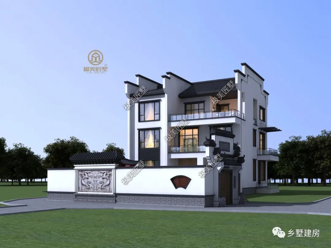 农村建房怎么选?11.54X11.24米,徽派风格来一栋