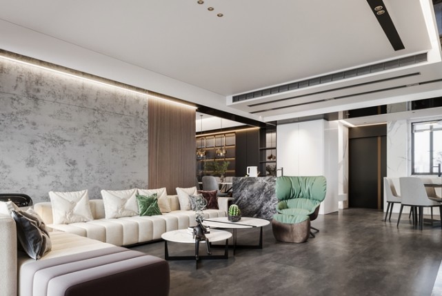 今日共享轻奢风的三居室,空间精美,设计方案大气!