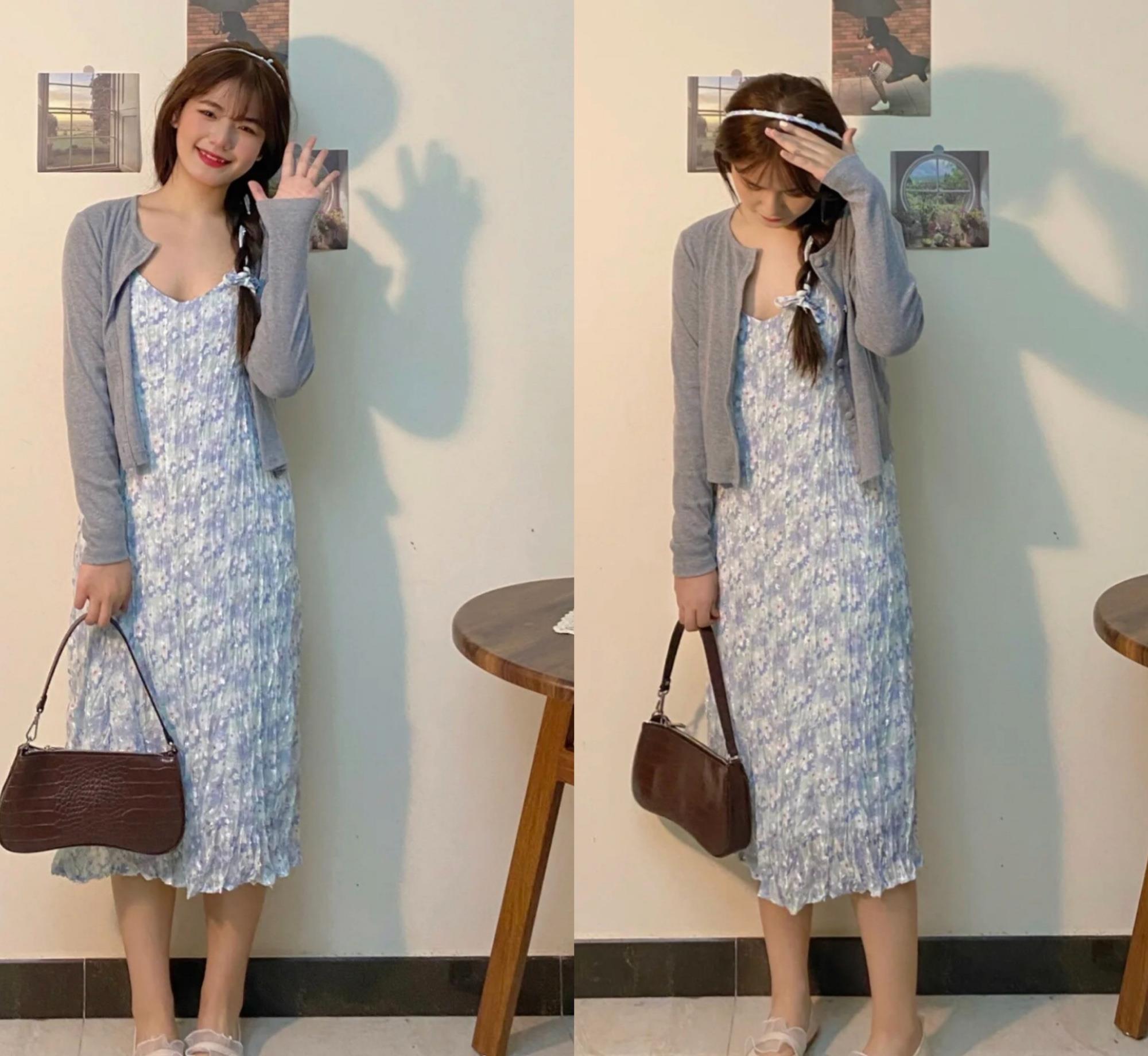 木木尔小倩|初秋穿搭真少不了连衣裙,套上西装和针织衫,简简单单就很抬气质