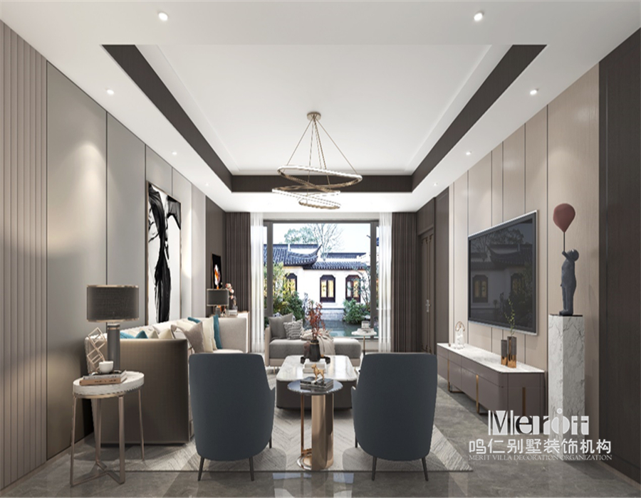 鸣仁设计师|河北廊坊兰亭雅居|630m2独栋别墅设计，自由随性