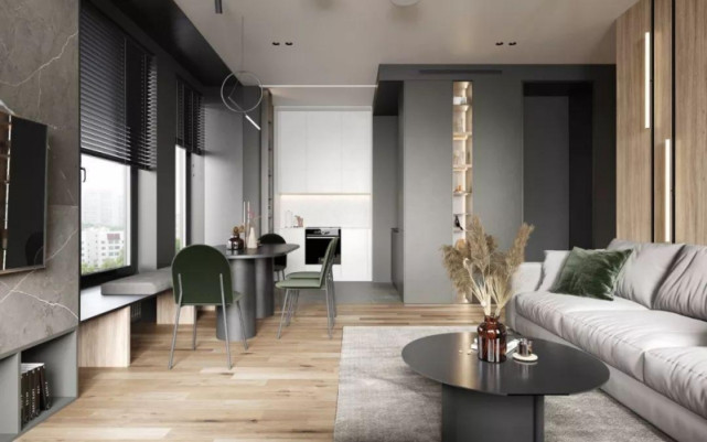 这个功能完善又明亮舒适的居住空间居然只有56平，你信吗