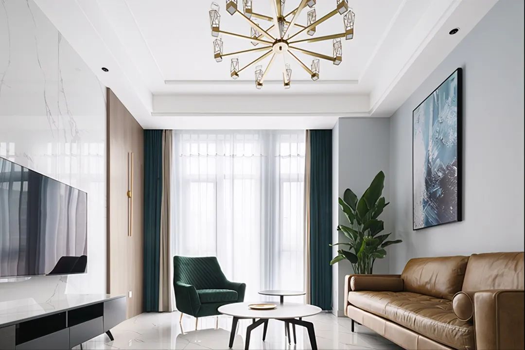 130㎡的简约轻奢风格,马卡龙色为主,冷暖自知