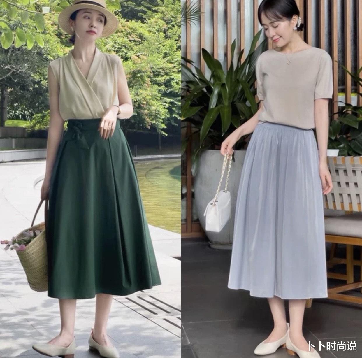 卜卜时尚说|中年女性这样穿挺好看的，简约大方的夏日穿搭示范，温柔优雅