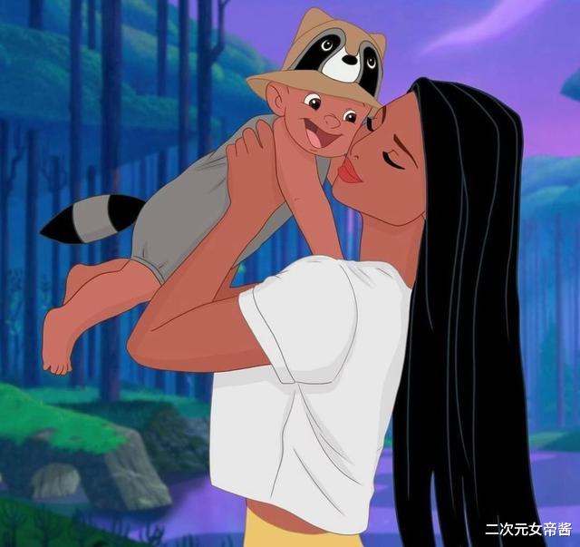 张敏|迪士尼公主变成母亲，花木兰的孩子很帅气，白雪公主的孩子最可爱