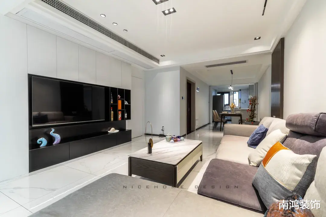 139㎡五居室设计，黑白灰的简净之家，真好看~