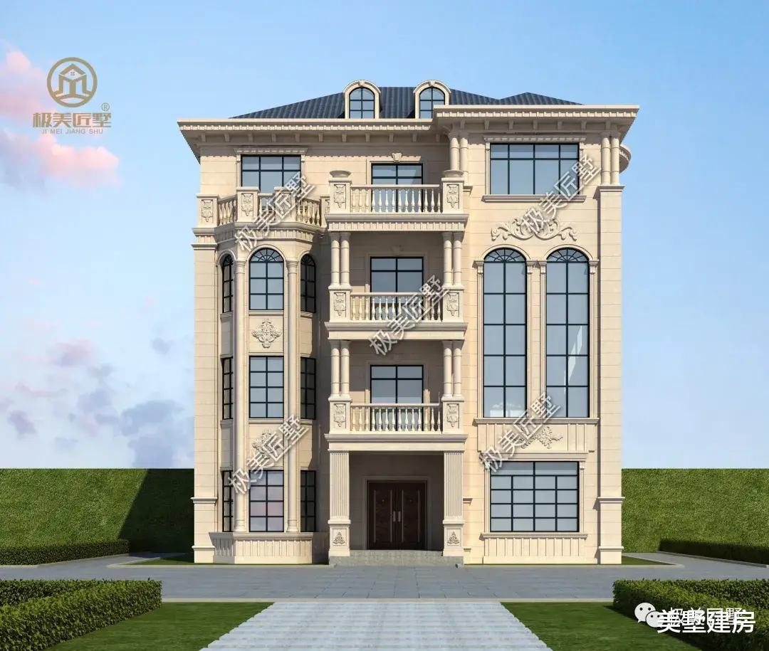 占地方正大气，这款四层欧式别墅外观精美，百看不厌！