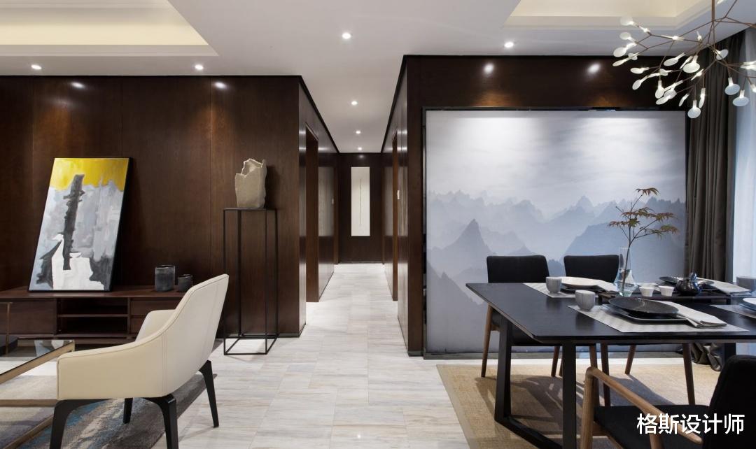 格斯设计师 这148㎡新中式的家,集典雅与高级于一体,全屋尽显质感,太美了