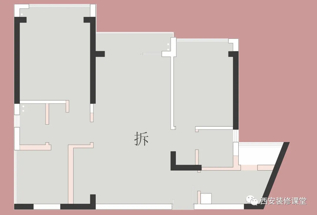 二手房|115㎡三室两卫，一个人住可以这样改
