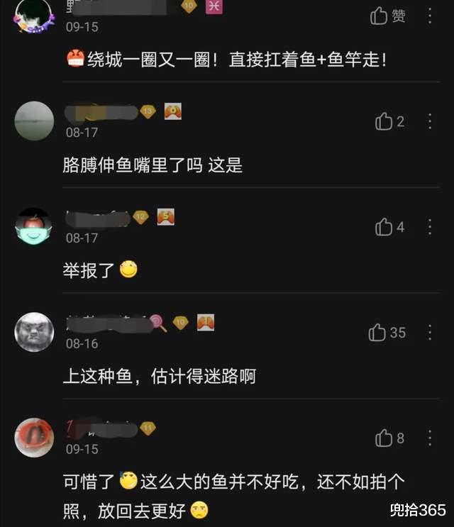 150斤米级青鱼,湖南一男子野钓的高光时刻,看到鱼竿后网友怒了