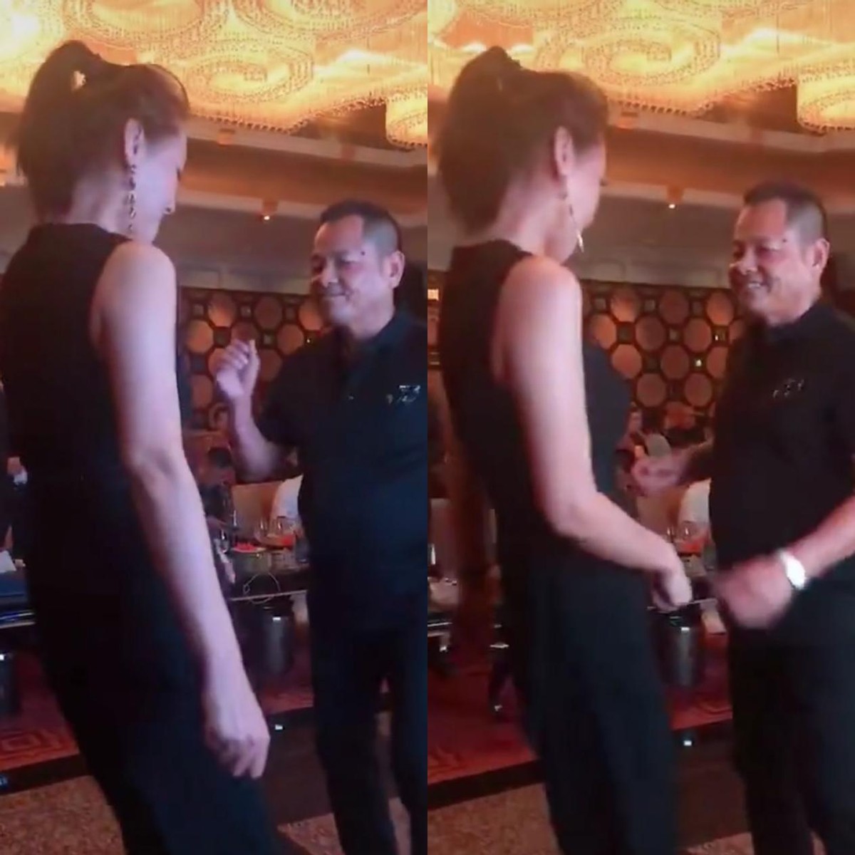 濠江风云|崩牙驹KTV热舞老当益壮，娇妻比他高半头，二人同框曾被叫父女