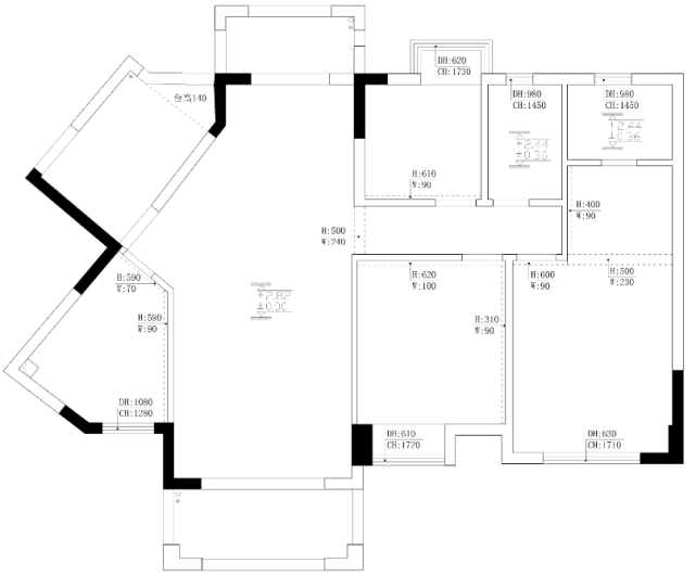 122平简欧风三居室,时尚舒适和韵味并存
