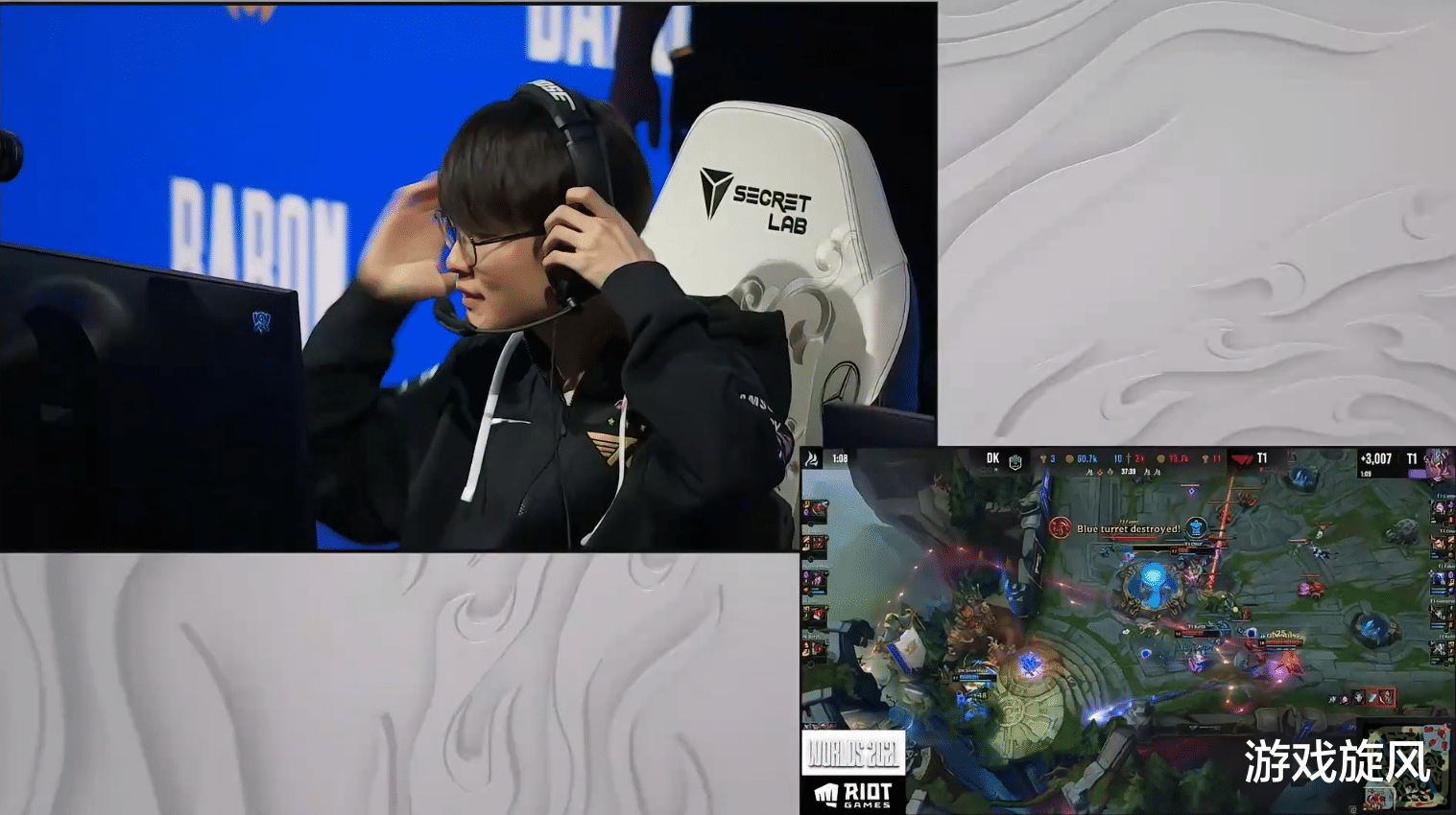 t1|LOL：T1黑科技时光辅助锁定赛点，六神跑酷烬DK毫无办法！