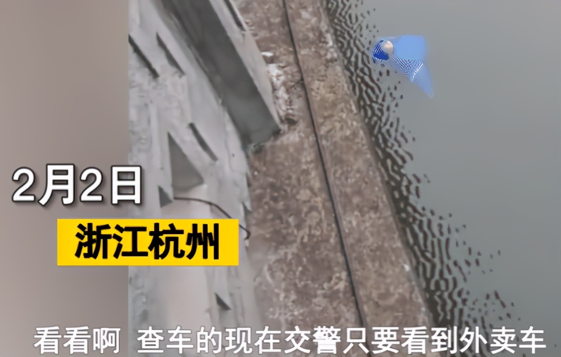 新闻八卦掌 杭州一外卖员送餐途中跳河，脸朝上一动不动，河水寒气逼人