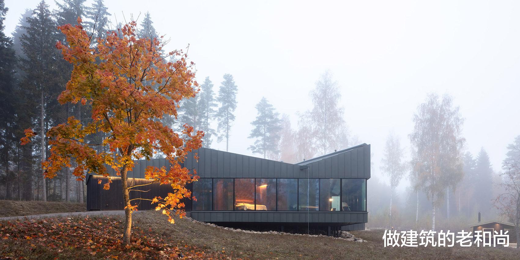 建筑设计|向湖而生的住宅:场地拥有的自然美景,少不了大落地玻璃窗
