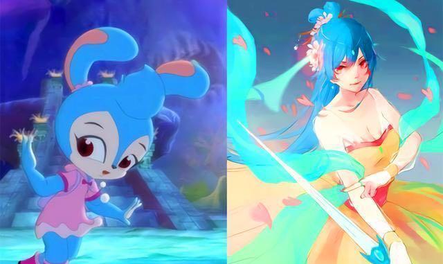 蓝兔|当国产动画变成了日漫画风，大脸妹瞬间变可爱，但蓝兔更胜一筹