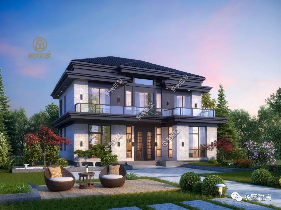 农村最受欢迎别墅，二层新中式，现代与传统的结合