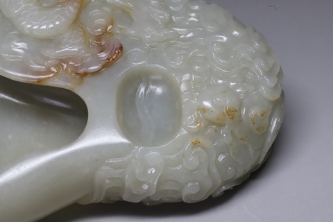 和田玉籽料|舊藏和田玉籽料“云龙砚台”