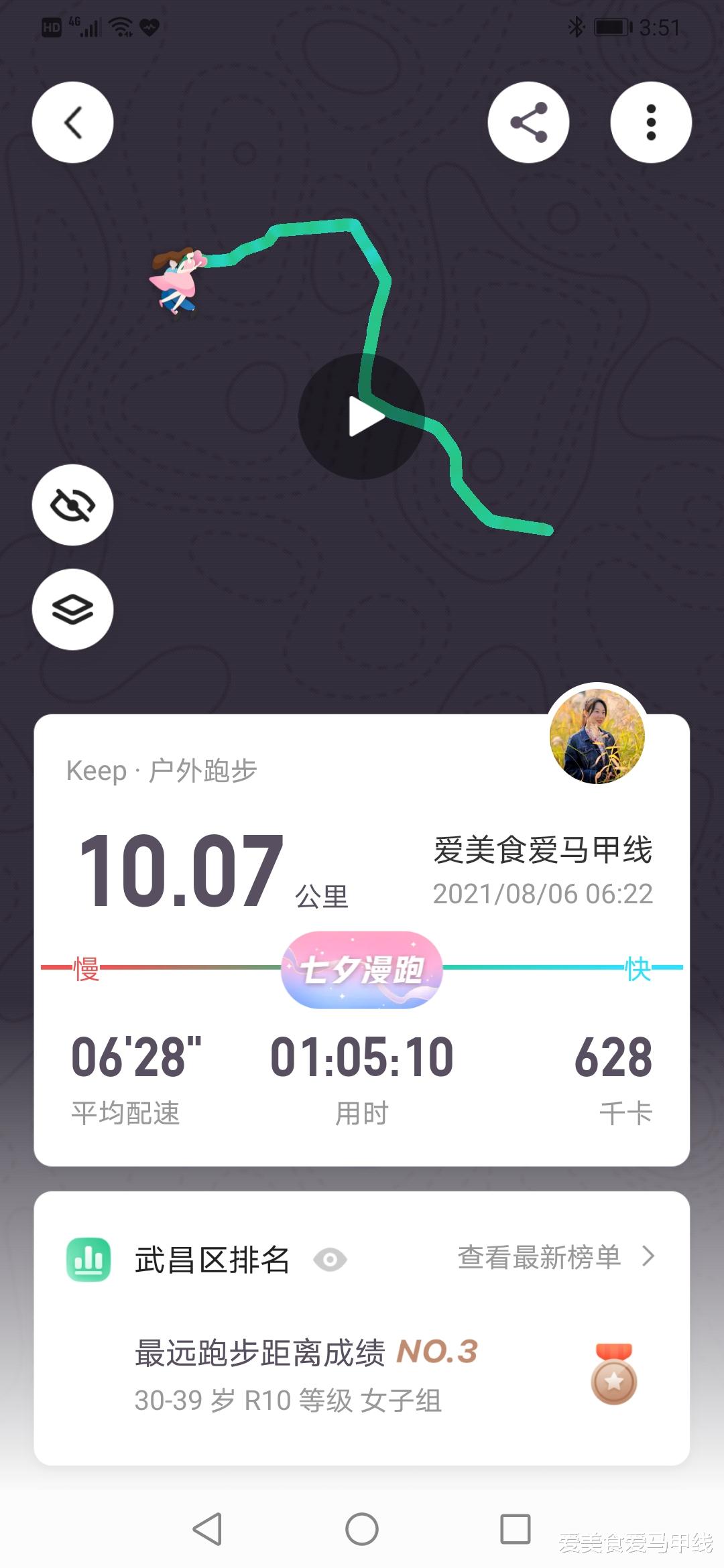 爱美食爱马甲线|跑步能治愈失眠吗？东湖慢跑10公里，献给自己，献给不断提醒自己不断坚持向阳的一颗心